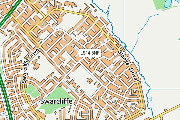 LS14 5NF map - OS VectorMap District (Ordnance Survey)