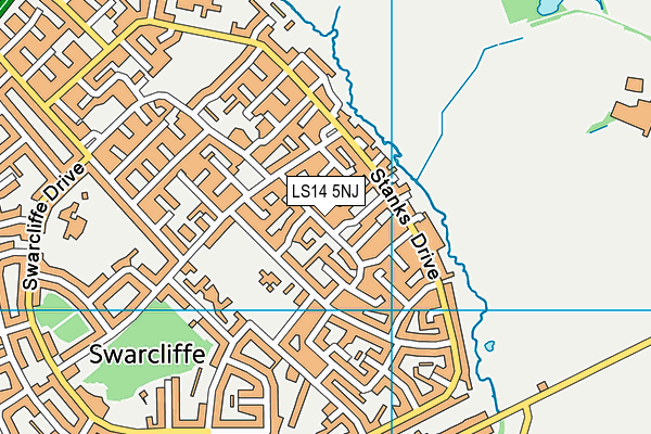 LS14 5NJ map - OS VectorMap District (Ordnance Survey)