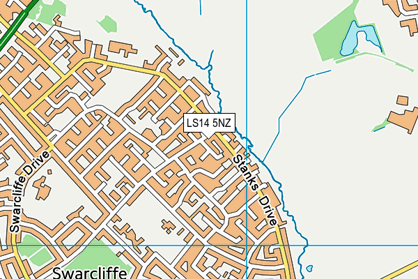 LS14 5NZ map - OS VectorMap District (Ordnance Survey)