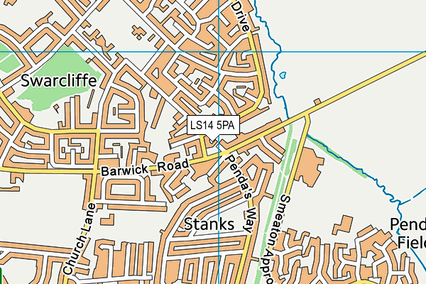 LS14 5PA map - OS VectorMap District (Ordnance Survey)