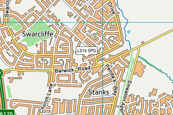 LS14 5PG map - OS VectorMap District (Ordnance Survey)