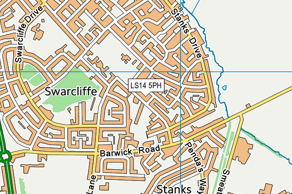 LS14 5PH map - OS VectorMap District (Ordnance Survey)