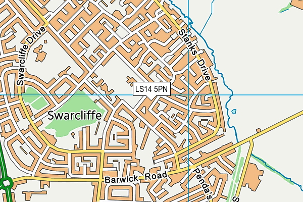 LS14 5PN map - OS VectorMap District (Ordnance Survey)