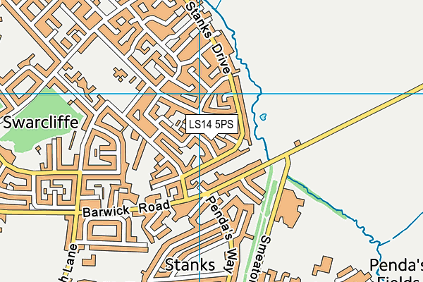 LS14 5PS map - OS VectorMap District (Ordnance Survey)