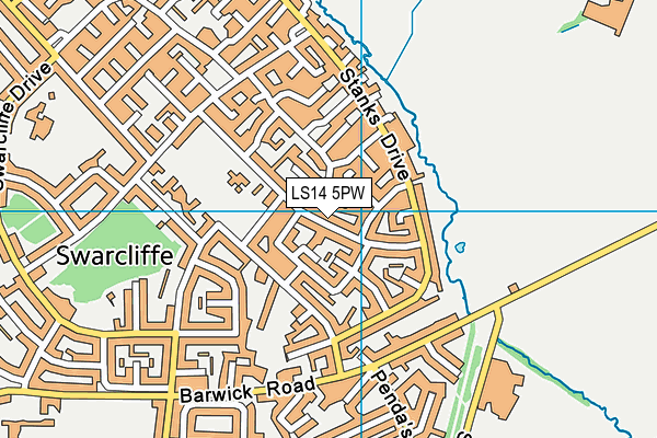 LS14 5PW map - OS VectorMap District (Ordnance Survey)