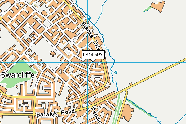 LS14 5PY map - OS VectorMap District (Ordnance Survey)