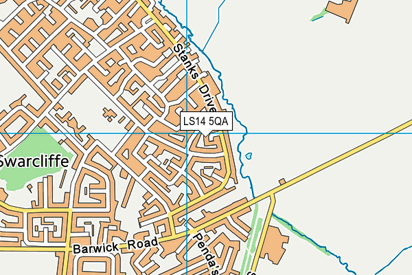 LS14 5QA map - OS VectorMap District (Ordnance Survey)