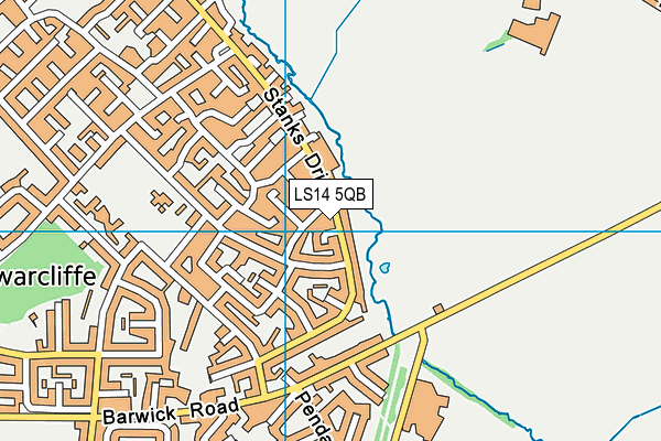 LS14 5QB map - OS VectorMap District (Ordnance Survey)