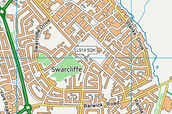 LS14 5QH map - OS VectorMap District (Ordnance Survey)