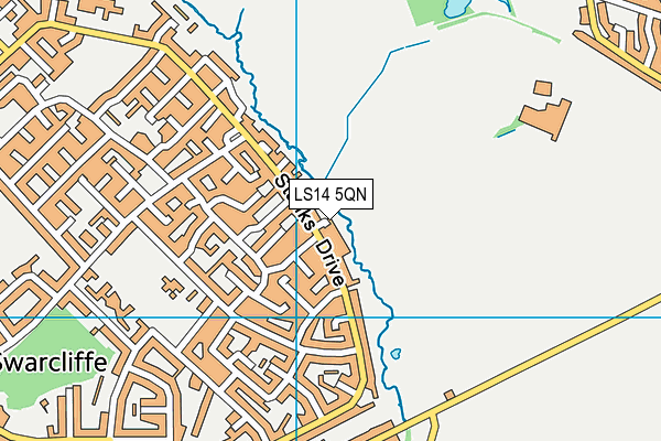 LS14 5QN map - OS VectorMap District (Ordnance Survey)