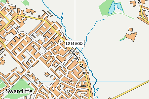 LS14 5QQ map - OS VectorMap District (Ordnance Survey)