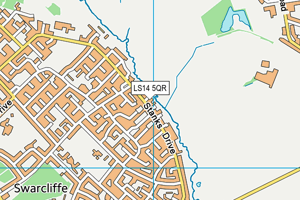 LS14 5QR map - OS VectorMap District (Ordnance Survey)