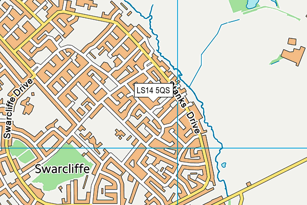 LS14 5QS map - OS VectorMap District (Ordnance Survey)