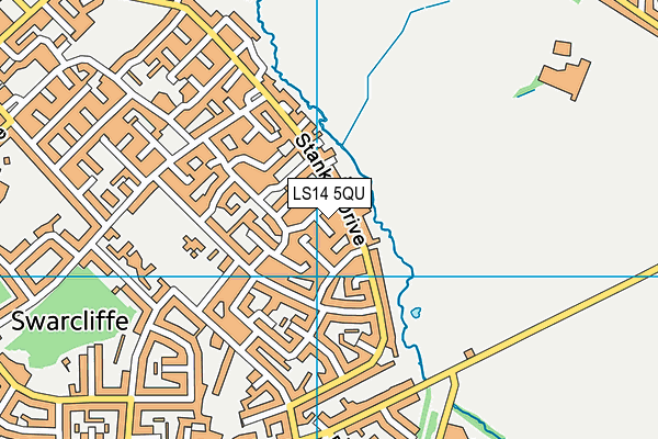 LS14 5QU map - OS VectorMap District (Ordnance Survey)