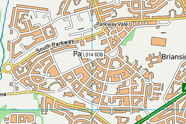 LS14 6DB map - OS VectorMap District (Ordnance Survey)