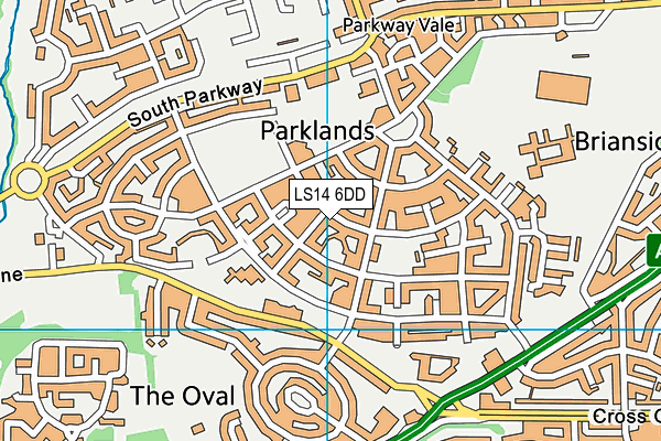 LS14 6DD map - OS VectorMap District (Ordnance Survey)