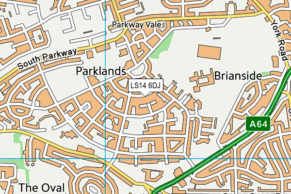 LS14 6DJ map - OS VectorMap District (Ordnance Survey)