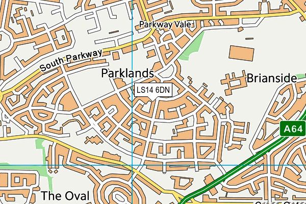 LS14 6DN map - OS VectorMap District (Ordnance Survey)
