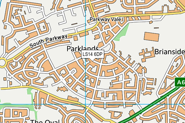 LS14 6DP map - OS VectorMap District (Ordnance Survey)