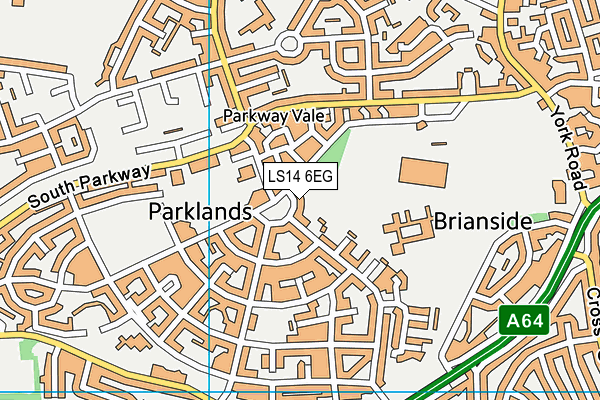 LS14 6EG map - OS VectorMap District (Ordnance Survey)
