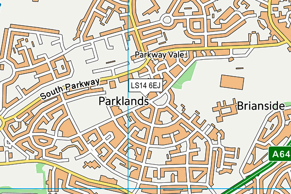 LS14 6EJ map - OS VectorMap District (Ordnance Survey)