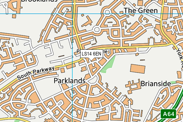 LS14 6EN map - OS VectorMap District (Ordnance Survey)