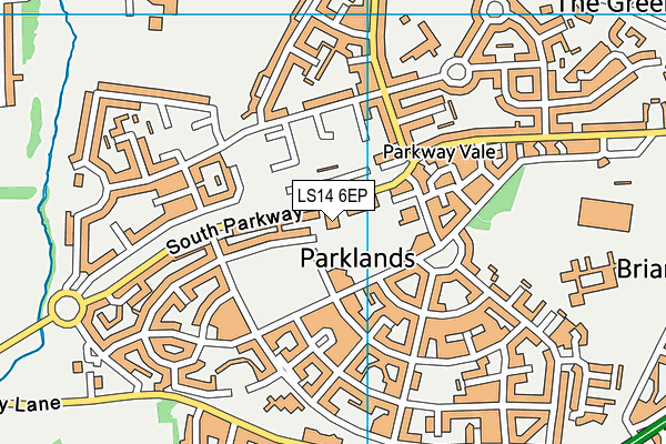 LS14 6EP map - OS VectorMap District (Ordnance Survey)