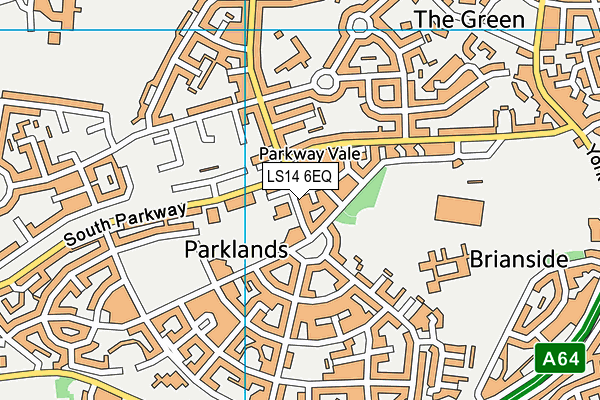LS14 6EQ map - OS VectorMap District (Ordnance Survey)