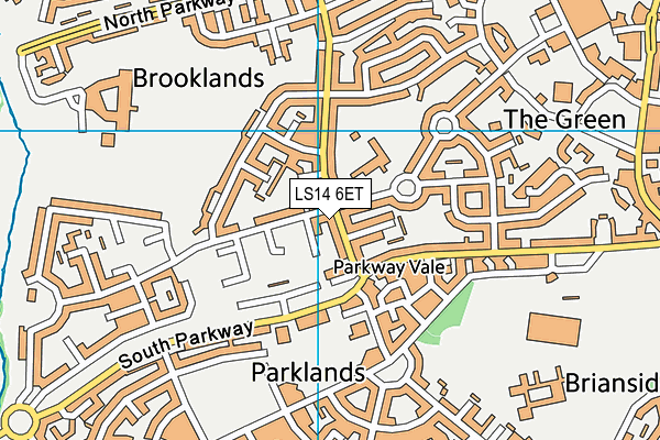 LS14 6ET map - OS VectorMap District (Ordnance Survey)
