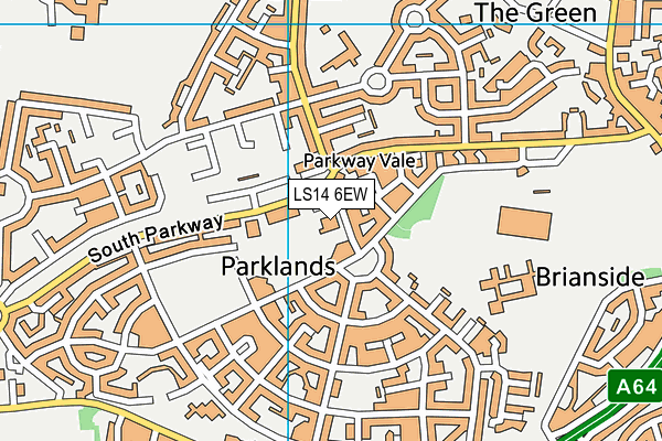 LS14 6EW map - OS VectorMap District (Ordnance Survey)