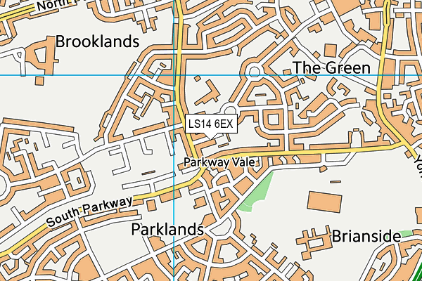 LS14 6EX map - OS VectorMap District (Ordnance Survey)