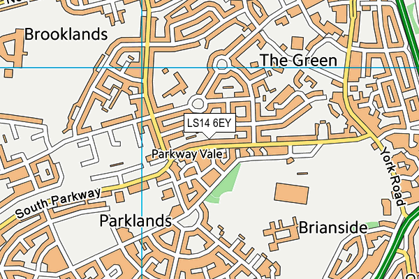 LS14 6EY map - OS VectorMap District (Ordnance Survey)