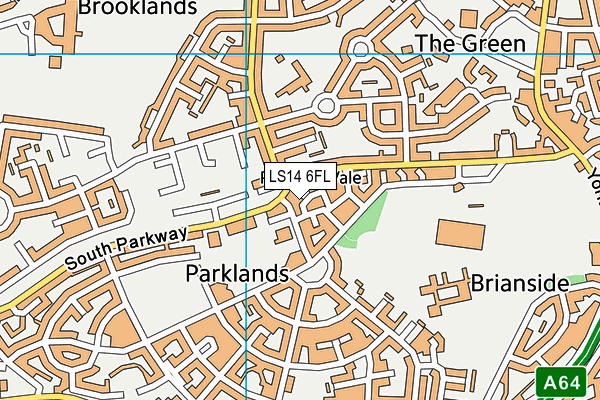 LS14 6FL map - OS VectorMap District (Ordnance Survey)