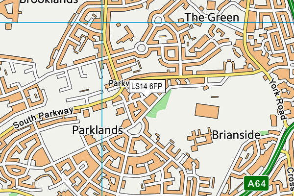 LS14 6FP map - OS VectorMap District (Ordnance Survey)