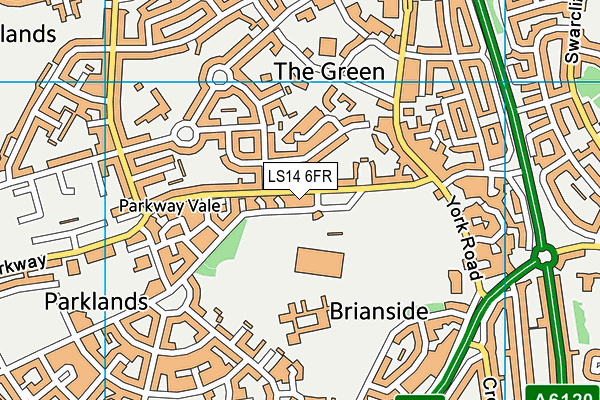 LS14 6FR map - OS VectorMap District (Ordnance Survey)