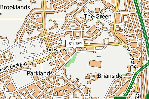 LS14 6FY map - OS VectorMap District (Ordnance Survey)