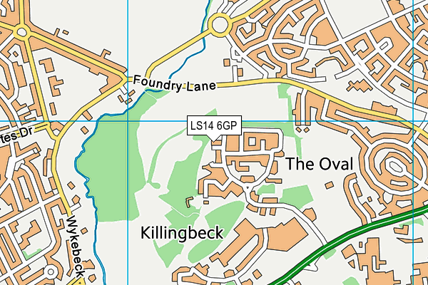 LS14 6GP map - OS VectorMap District (Ordnance Survey)