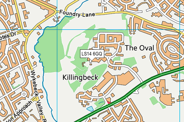 LS14 6GQ map - OS VectorMap District (Ordnance Survey)