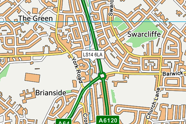 LS14 6LA map - OS VectorMap District (Ordnance Survey)