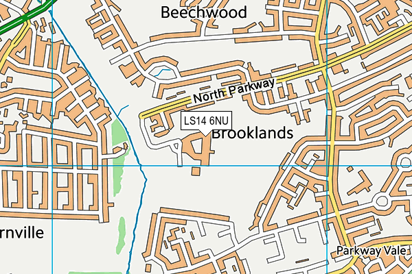 LS14 6NU map - OS VectorMap District (Ordnance Survey)