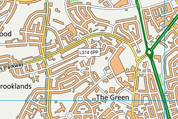LS14 6PP map - OS VectorMap District (Ordnance Survey)