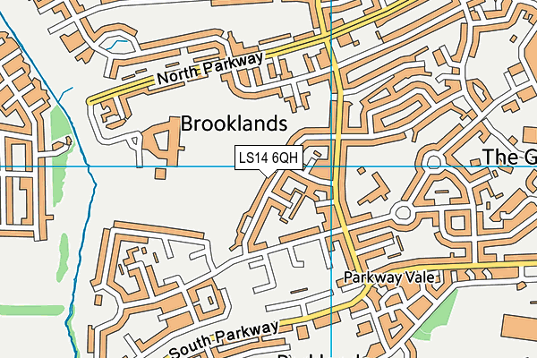 LS14 6QH map - OS VectorMap District (Ordnance Survey)