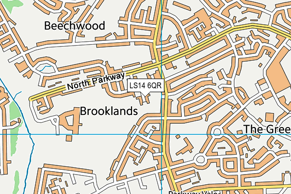 LS14 6QR map - OS VectorMap District (Ordnance Survey)