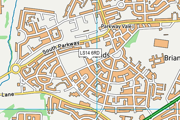 LS14 6RD map - OS VectorMap District (Ordnance Survey)