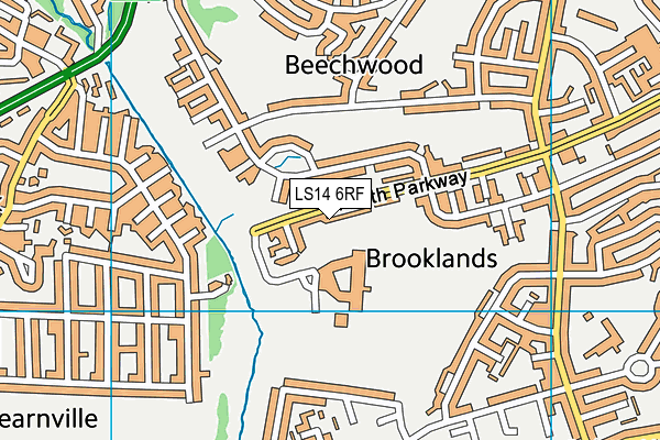 LS14 6RF map - OS VectorMap District (Ordnance Survey)