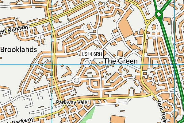 LS14 6RH map - OS VectorMap District (Ordnance Survey)