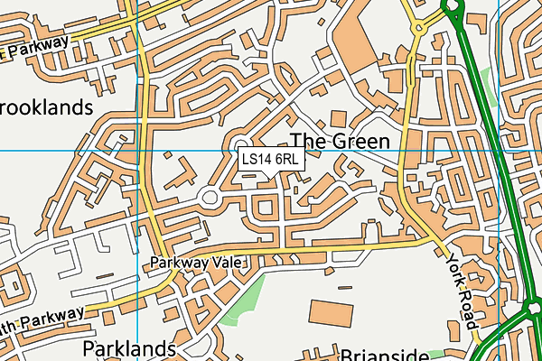 LS14 6RL map - OS VectorMap District (Ordnance Survey)