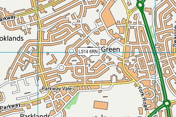 LS14 6RN map - OS VectorMap District (Ordnance Survey)