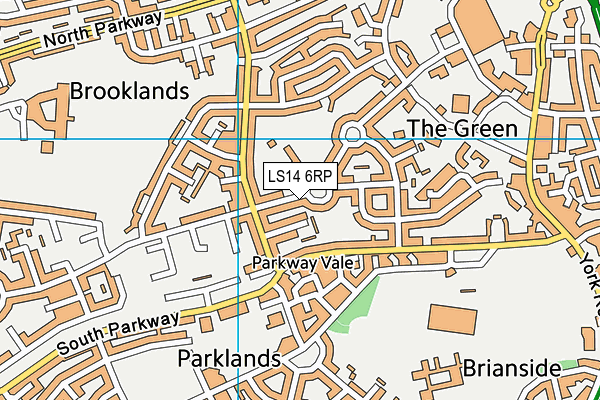 LS14 6RP map - OS VectorMap District (Ordnance Survey)