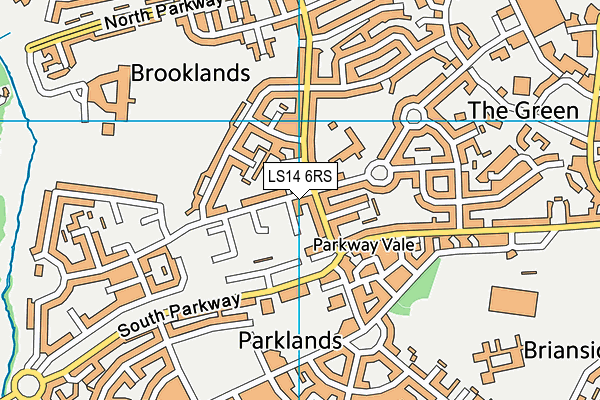 LS14 6RS map - OS VectorMap District (Ordnance Survey)